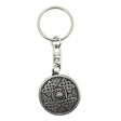 Round Celtic Shield pewter keyring with knotwork