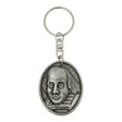Oval William Shakespeare portrait pewter keyring