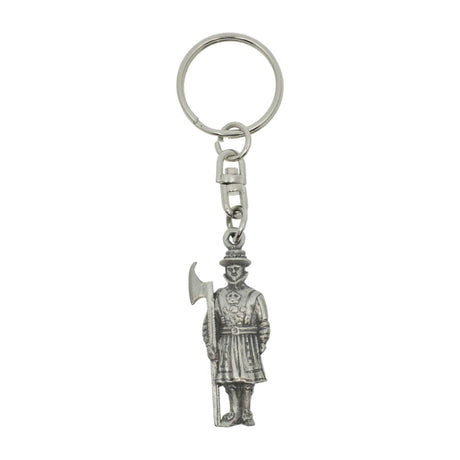 Traditional Beefeater pewter keyring holding ceremonial axe