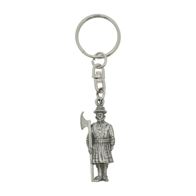 Traditional Beefeater pewter keyring holding ceremonial axe