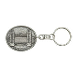 Tower Bridge oval pewter London souvenir keyring