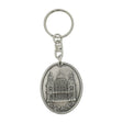 St Paul's Cathedral oval pewter London souvenir keyring
