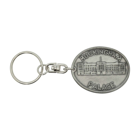 Buckingham Palace oval pewter souvenir keyring