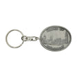 Houses of Parliament oval pewter London souvenir keyring
