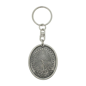 London Eye oval pewter souvenir keyring
