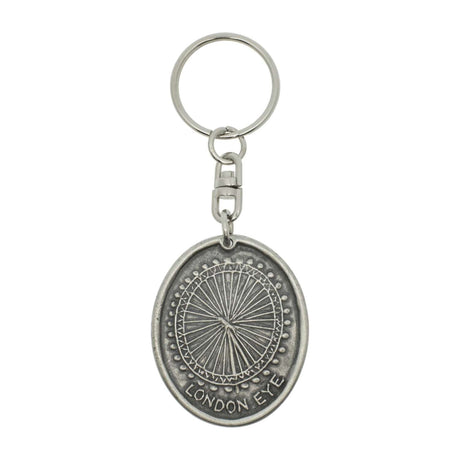 London Eye oval pewter souvenir keyring