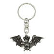 Bat pewter keyring with wings spread
