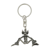 Piskie pewter keyring featuring seated folklore creature
