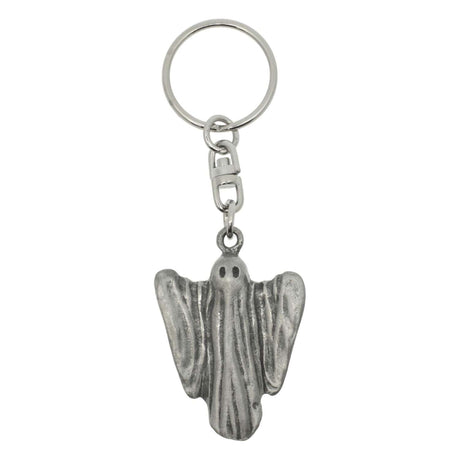 Ghost pewter keyring with flowing arms and robe