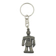Wicker Man figure pewter keyring with textured woven detail