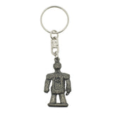 Wicker Man figure pewter keyring with textured woven detail
