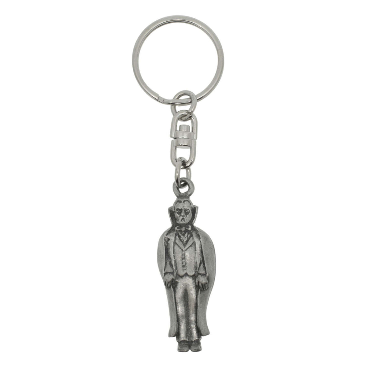 Dracula vampire pewter keyring with cape