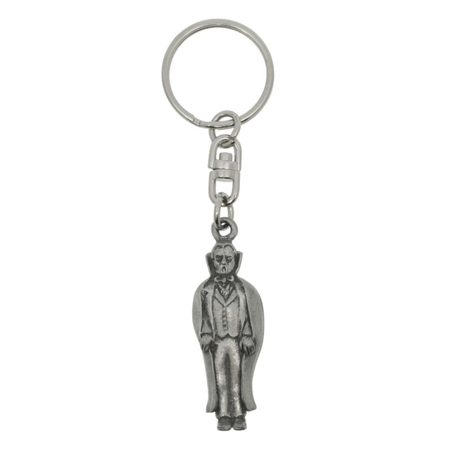 Dracula vampire pewter keyring with cape