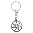 Heptagram seven pointed star pewter keyring