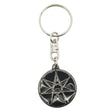 Seven point star septagram pewter keyring