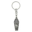 Open coffin Gothic pewter keyring