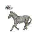 Zebra pewter lapel pin badge with detailed striped body and butterfly clasp