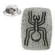 Nazca Spider Peruvian geoglyph antique silver pewter lapel pin badge with butterfly clasp