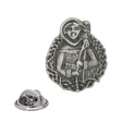 Frigga Norse goddess antique silver pewter lapel pin with decorative Celtic-style knotwork and butterfly clasp