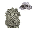 Hugin and Munin Odin's ravens decorative Norse pewter lapel pin with butterfly clasp