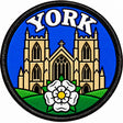 York Minster Cathedral Yorkshire White Rose 80mm Embroidered Patch
