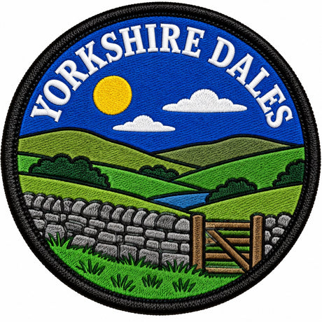 Yorkshire Dales Countryside Landscape 80mm Embroidered Patch