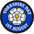 Yorkshire Day 1st August White Rose 80mm Embroidered Patch
