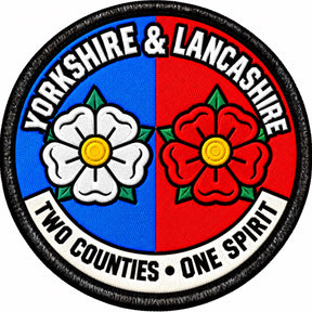 Yorkshire & Lancashire Two Counties One Spirit 80mm Embroidered Patch
