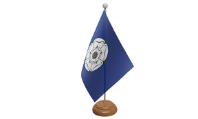 Flagmania Yorkshire Old wooden hand flags, 9x6 inch, pack of 12, no bases