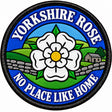 Yorkshire Rose No Place Like Home 80mm Embroidered Patch