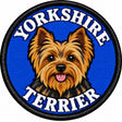 Yorkshire Terrier Dog Portrait 80mm Embroidered Patch