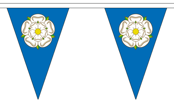 Yorkshire New Triangle 12 metre bunting by Flagmania