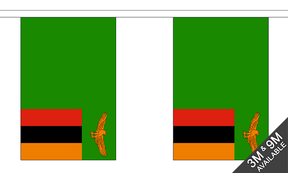 Flagmania Zambia Bunting, 9 metre bunting