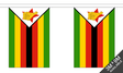 Flagmania Zimbabwe Bunting, 9 metre bunting
