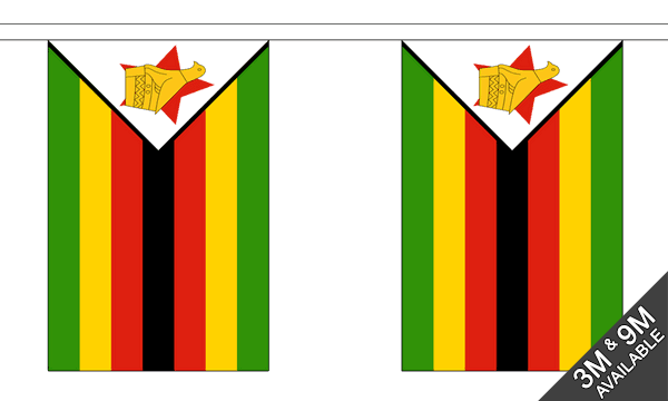 Flagmania Zimbabwe Bunting, 9 metre bunting